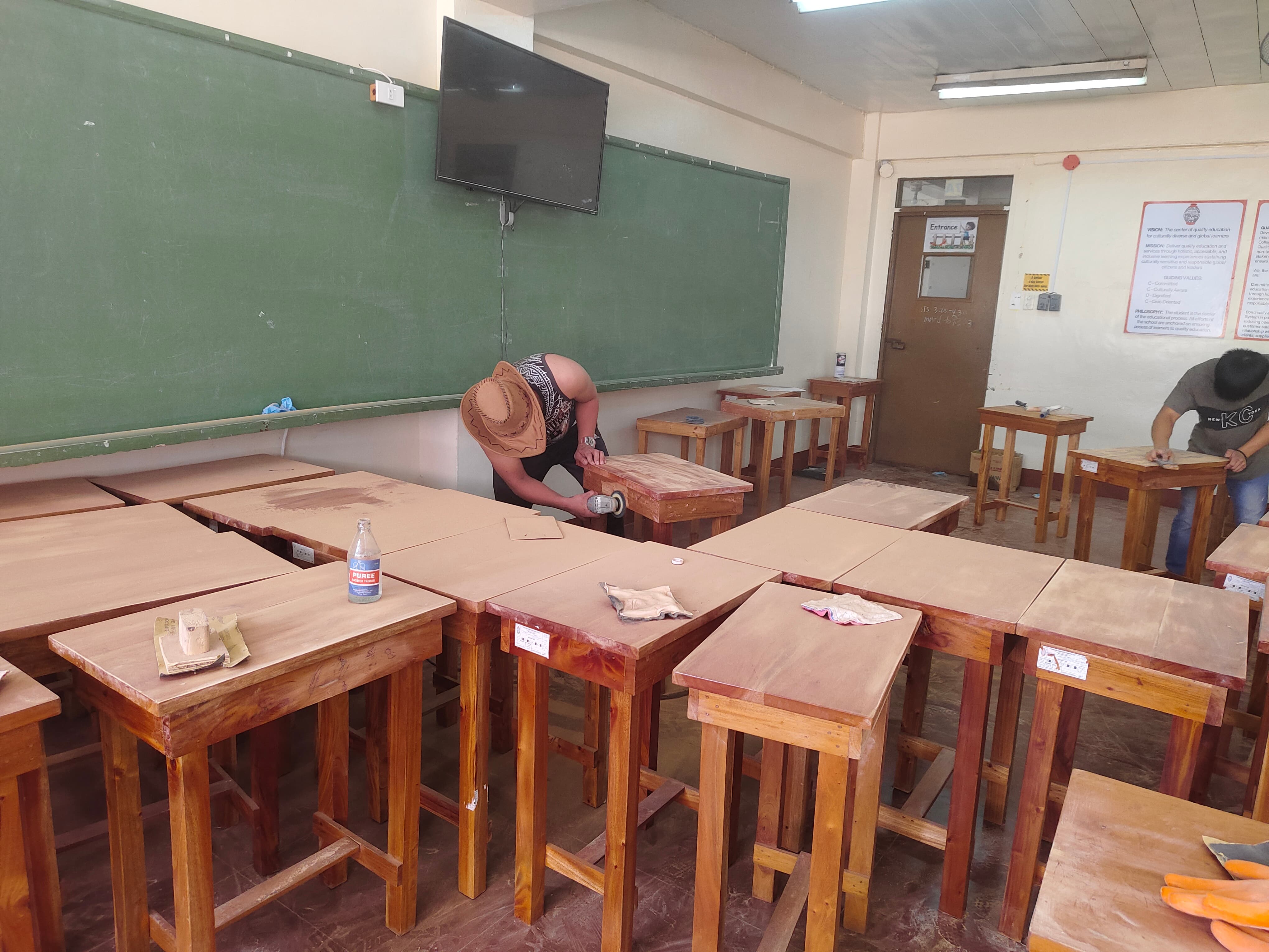 A Cleaner Classroom Ahead: Table Rehabilitation Activity