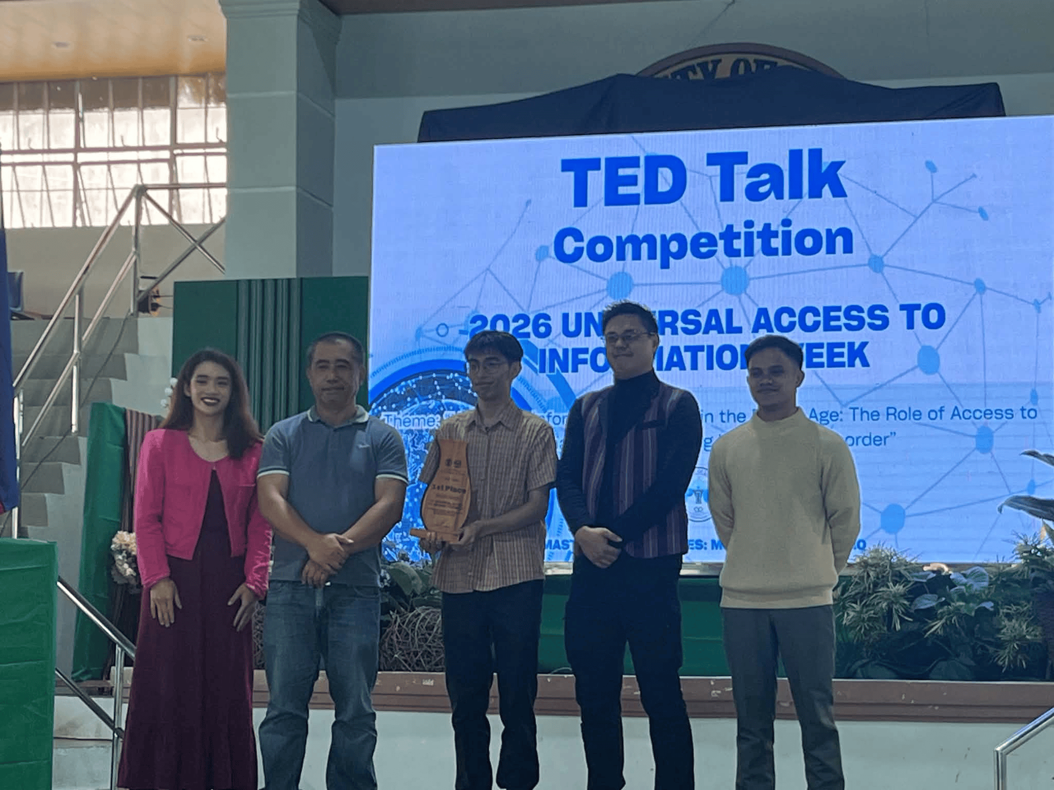 CCDC Student Leader Joshua A. Bay-an Clinches 1st Place in La Trinidad's TED Talk Competition